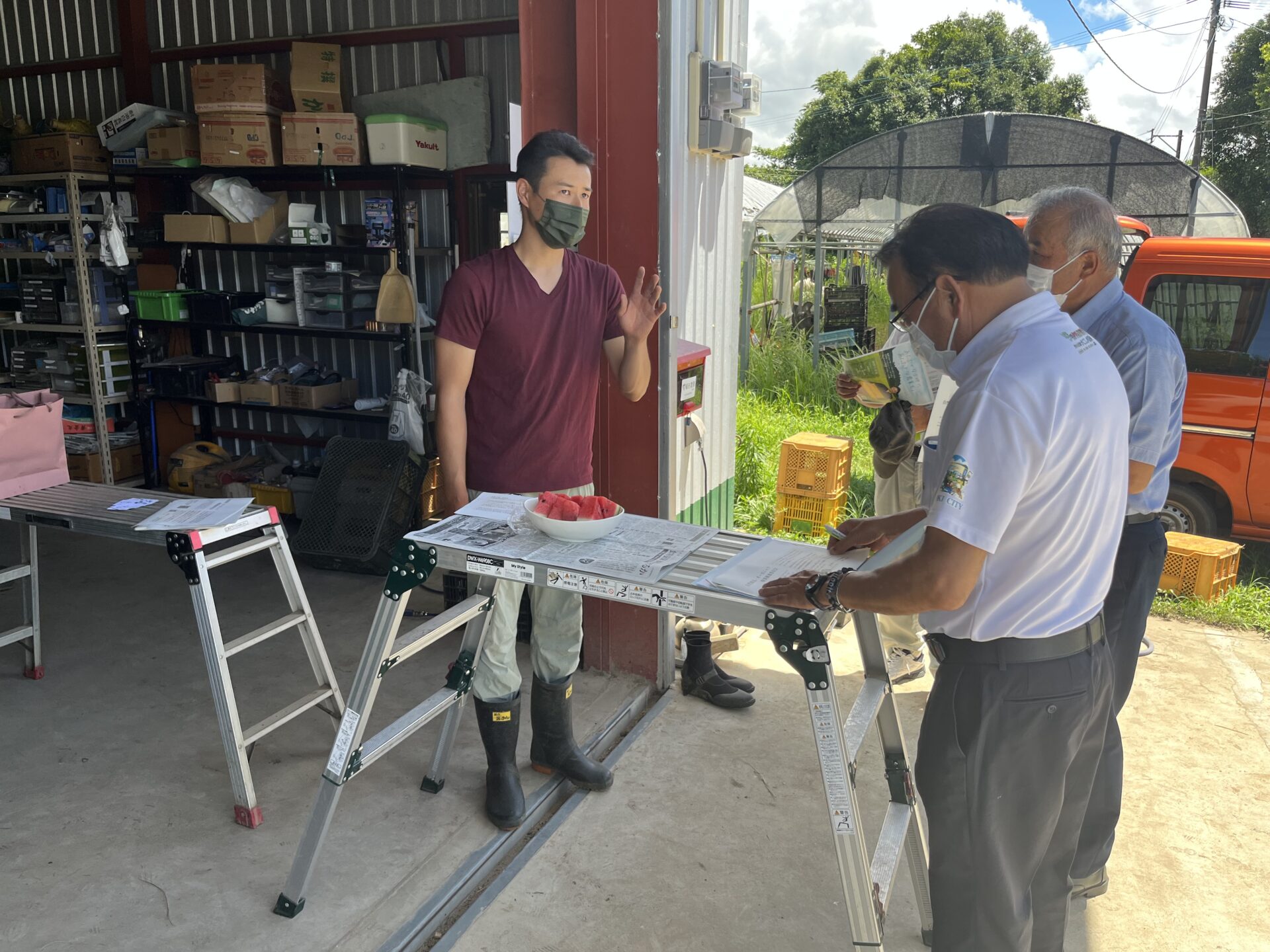 視察の受け入れ【日置市議】 自然農法・オーガニック野菜「ありのままお野菜